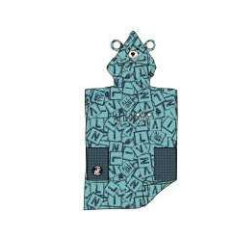 Poncho ALL-IN Baby Beach Crew Enfant Grey Blue Waffle