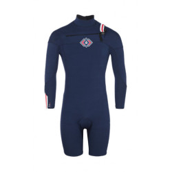 Combinaison shorty Saint Jacques Clovis 3/2 Shorty Long sleeves quick dry blue