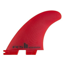 FCS II Accelerator Neo Glass Large Red Tri Fins