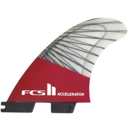 FCS II Accelerator PC Carbon Red Mood Medium Tri Retail Fins