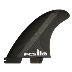 FCS II FW PC Carbon Black Large Tri Retail Fins