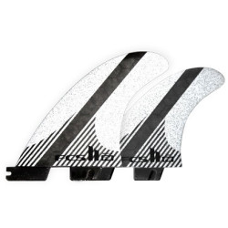 FCS II FW PC Carbon White Medium Tri-Quad Retail Fins