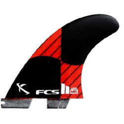 FCS II MB PC Carbon Large Rocket Red Tri Retail Fins