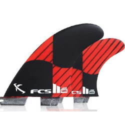 FCS II MB PC Carbon Large Rocket Red Tri-Quad Retail Fins