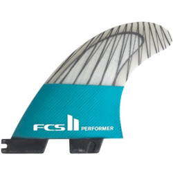FCS II Performer PC Carbon Teal Small Tri Retail Fins