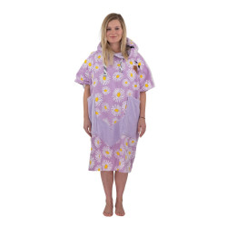 All In V Poncho Beach Crew Flower Power