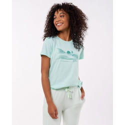 T-Shirt Rip Curl Re-Entry Crew Femme Menthe   L