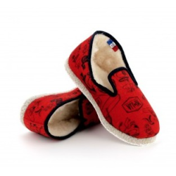 Charentaise Rondinaud ALL IN Skeleton Red Navy  34