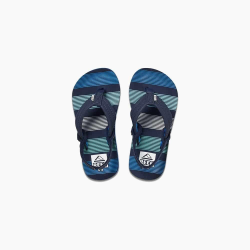 Tongs Reef Little AHI / Kids Boys - Deep Sea Stripes Bleu 21/22
