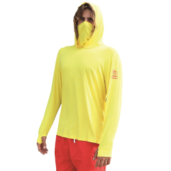 Lycra GRAJAGAN Surf Tee Manches Longues à Capuche UPF 50+ Jaune
