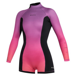 Shorty MYSTIC Lunar BK Longarm 2/2mm Bzip Women Coral