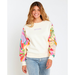 Sweat RIPCURL Crew Wavy Print Sleeves Lily