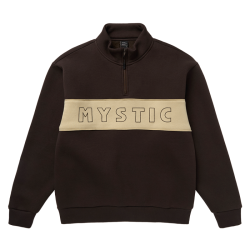Sweat MYSTIC Slate Half Zip Dark Brown