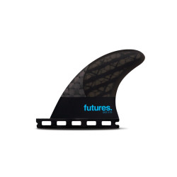 Futures 3.75 QD2 rear fins Blacstix 3.0 Turquoise carbon