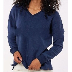 New Soft Rib Crew Bleu S