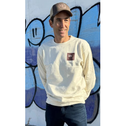 Kota Blue Sweat Shirt Logo Sur Impression - Beige XXL