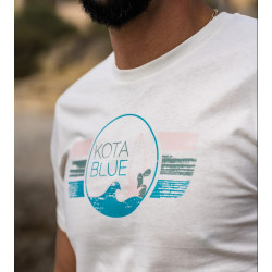 Kota Blue Teeshirt Homme Logo Blue Délavé - Blanc  S