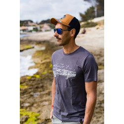 Kota Blue Teeshirt Homme Sausset - Gris Foncé XL