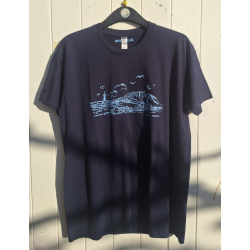 Teeshirt Kota Blue Carro Wave French Navy