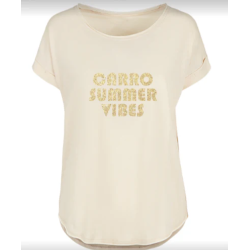 Kota Blue Teeshirt Femme Carro Summer Vibe Or Pailleté - Beige M