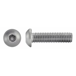 Vis Inox M6 Tete Bombée 6 Pans Creux