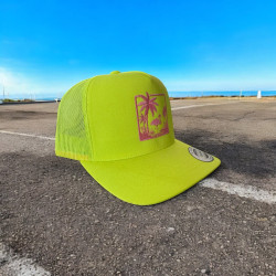 Kota Blue Casquette Retro Trucker - Jaune Fluo