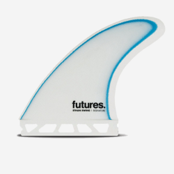 Ailerons FUTURES Ethan Ewing Medium Control Series fiberglass White & Blue Tri Fin