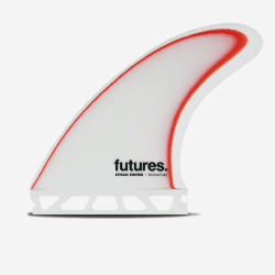 Ailerons FUTURES Ethan Ewing Large Control Series fiberglass White & Red Tri Fin