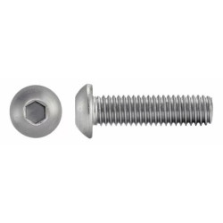 Vis Inox M8 Tete Bombée 6 Pans Creux (l'unité)