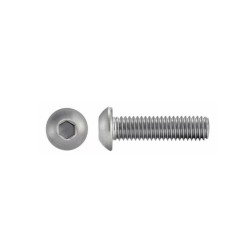 Vis Inox M6 Tete Bombée 6 Pans Creux (l'unité)