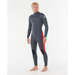 Combinaison RIPCURL Dawn Patrol Pro 3/2 Zip Poitrine Red