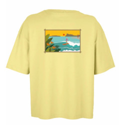 Kota Blue Teeshirt Femme Jaune Line Up Les Lecques