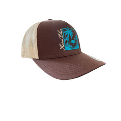 Kota Blue Casquette Chocolat Palmier Turquoise
