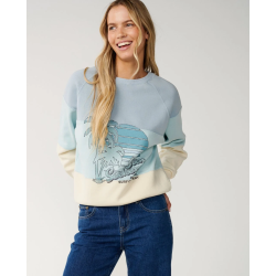 Sweat col rond RIPCURL Seeker Raglan Standard Light Blue