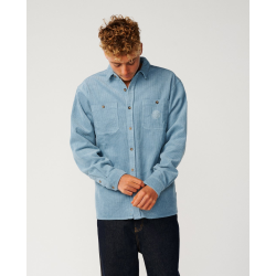 Chemise RIPCURL Premium Surf Cord manches longues Citadel Blue
