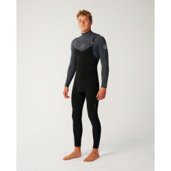 Combinaison RIPCURL Flashbomb 4/3 Zip Poitrine Charcoal Grey