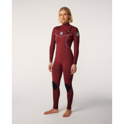 Combinaison RIPCURL Dawn Patrol 4/3 zip poitrine Dark Red