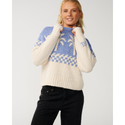 Pull col RIPCURL Bossa Nova Neps Mid Blue