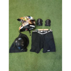 Pack Protection casque intégral + gant + protection short + coudière occasion